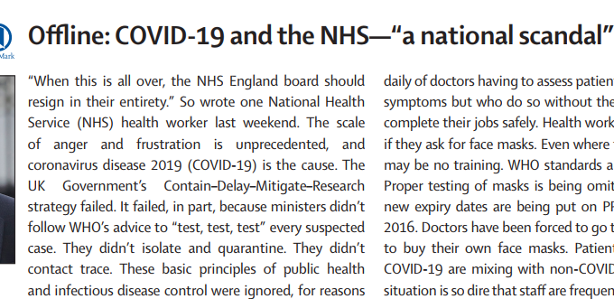 Offline: COVID-19 And The NHS—“a National Scandal